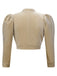 [Prévente] Veste champagne en velours à manches de mouton années 1960