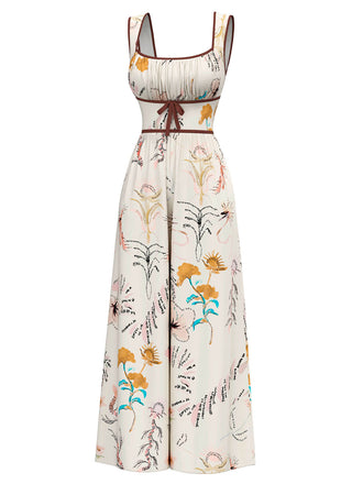 [Prévente] Combinaison multicolore à fleurs colorblock années 1950