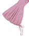 Chemisier rose à rayures et lacets à manches cloche années 1950