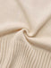 Haut tricoté sans manches beige à revers des années 1950