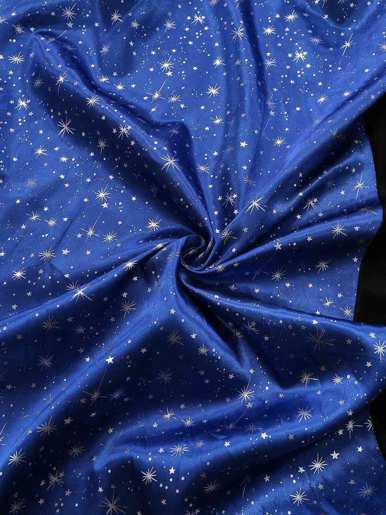 Robe à capuche noire et bleue style sorcière des années 1930