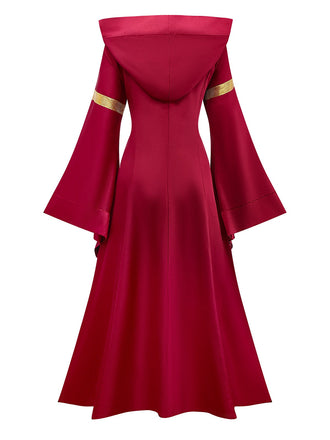 Robe rouge vintage victorienne médiévale des années 1930