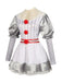 Robe argenté à manches bouffantes et rayures Halloween années 1960