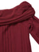 [Pré-vente] Robe trapèze en tulle tricoté et épaules dénudées rouge années 1950