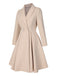 [Pré-vente] Manteau trapèze col châle couleur crème des années 1950