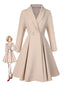[Pré-vente] Manteau trapèze col châle couleur crème des années 1950