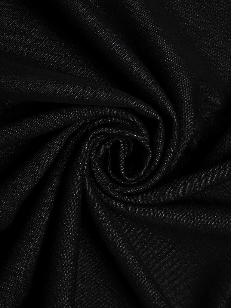 [Pré-vente] Combinaison en jean noir à plis creux et col chemise des années 1930