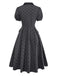 [Pré-vente] Robe bouffante grise à pois floqués années 1950