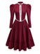 [Pré-vente] Robe rouge vin à dentelle style victorien années 1930