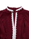 [Pré-vente] Robe rouge vin à dentelle style victorien années 1930