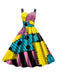 Robe multicolore colorblock Sally de L'Étrange Noël de Monsieur Jack des années 1950