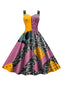 Robe multicolore colorblock Sally de L'Étrange Noël de Monsieur Jack des années 1950