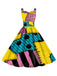 Robe multicolore colorblock Sally de L'Étrange Noël de Monsieur Jack des années 1950