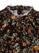 [Pré-vente] Robe en velours côtelé marron motif floral et dentelle des années 1980