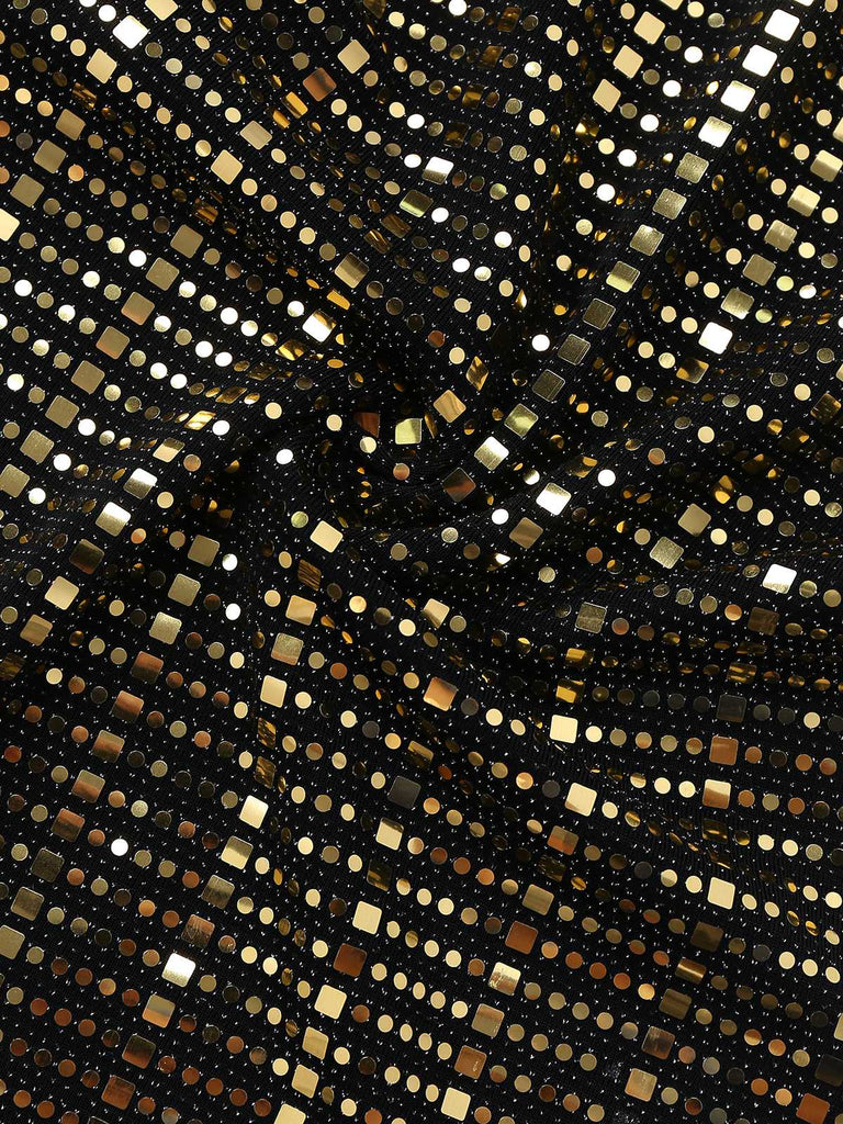 [Prévente] Combinaison sequins à manches cloches noire années 1980