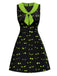 [Prévente] Robe noire avec yeux de démon Halloween années 1960