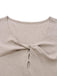 Pré-vente] Robe trapèze motif d'élan de Noël beige en maille torsadée des années 1950