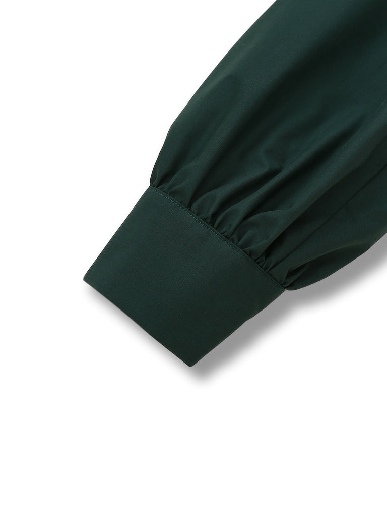[Pré-vente] 2PCS Chemisier en tricot vert à carreaux et jupe années 1960