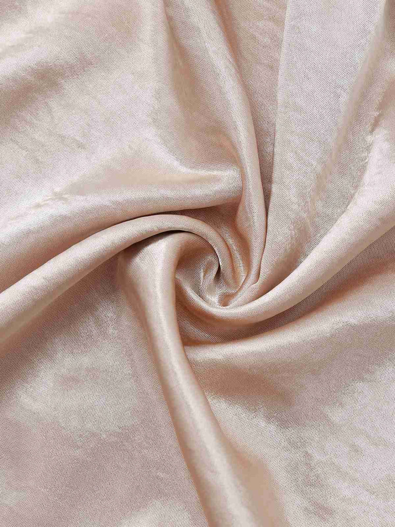 [Pré-vente] Robe plissée à la taille champagne en satin nacré années 1950