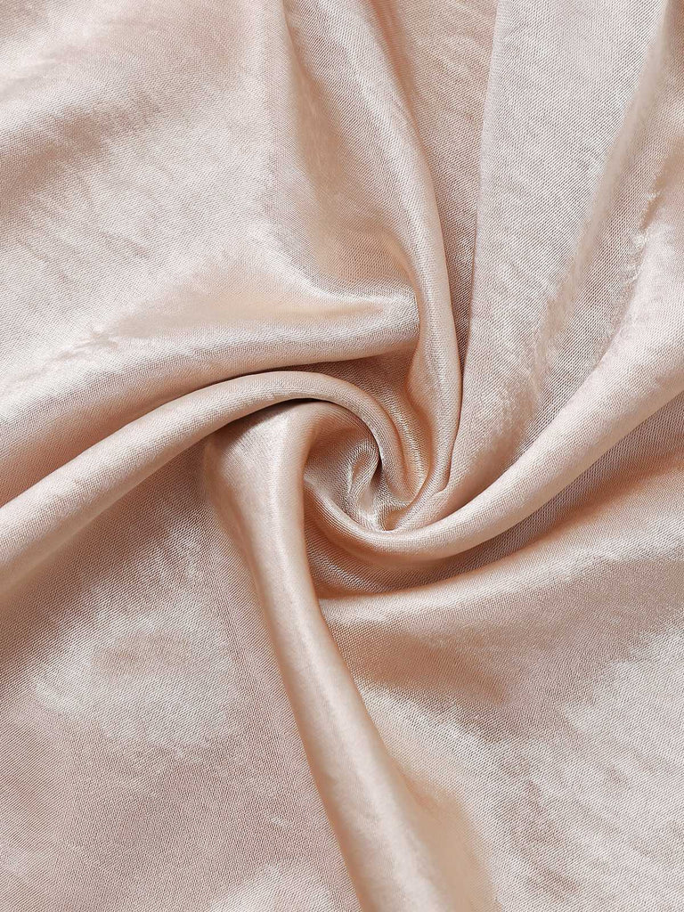 [Prévente] Veste courte champagne en satin à chaîne de perles années 1950