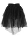 [Prévente] 2PCS robe dos nu à paillettes noires et jupe en maille des années 60