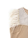 Robe sirène beige en patchwork de perles et de plumes des années 1930