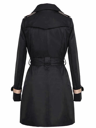 Trench-coat croisé à blocs de couleurs des années 1970