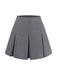 [Prévente] 2PCS hauts torsadés en maille et jupe plissée rouge et gris des années 60