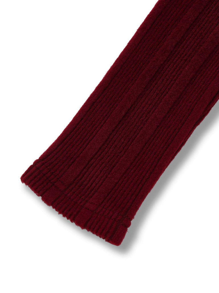 [Prévente] 2PCS hauts torsadés en maille et jupe plissée rouge et gris des années 60