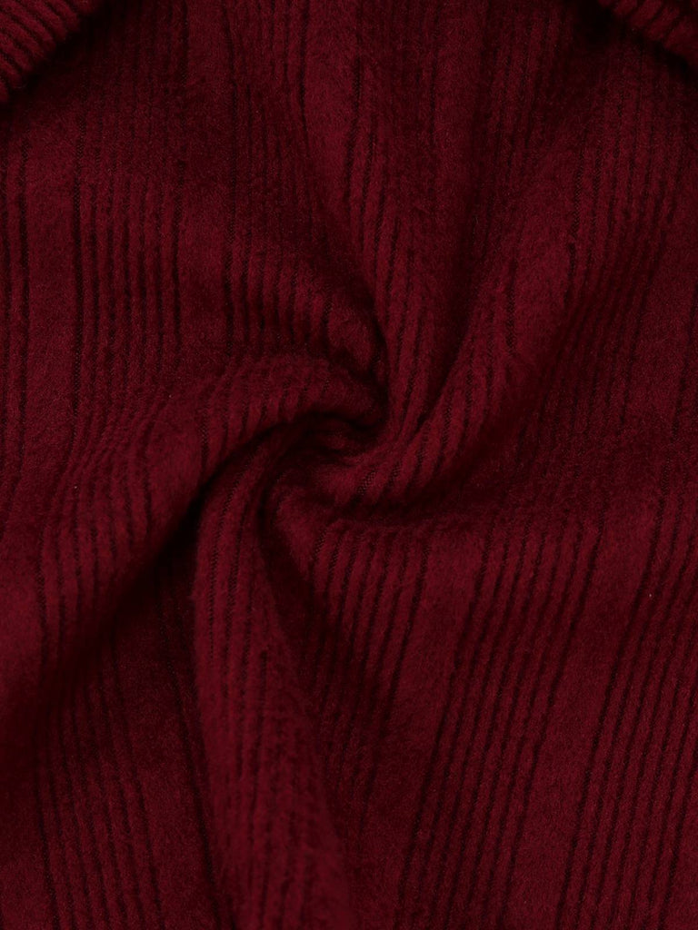 [Prévente] 2PCS hauts torsadés en maille et jupe plissée rouge et gris des années 60