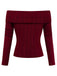 [Prévente] 2PCS hauts torsadés en maille et jupe plissée rouge et gris des années 60