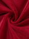 Robe rouge à épaules dénudées en velours de Noël des années 1960