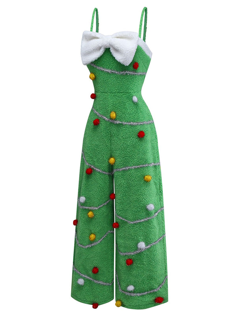 [Prévente] Combinaison verte à pompons style sapin de Noël années 1930