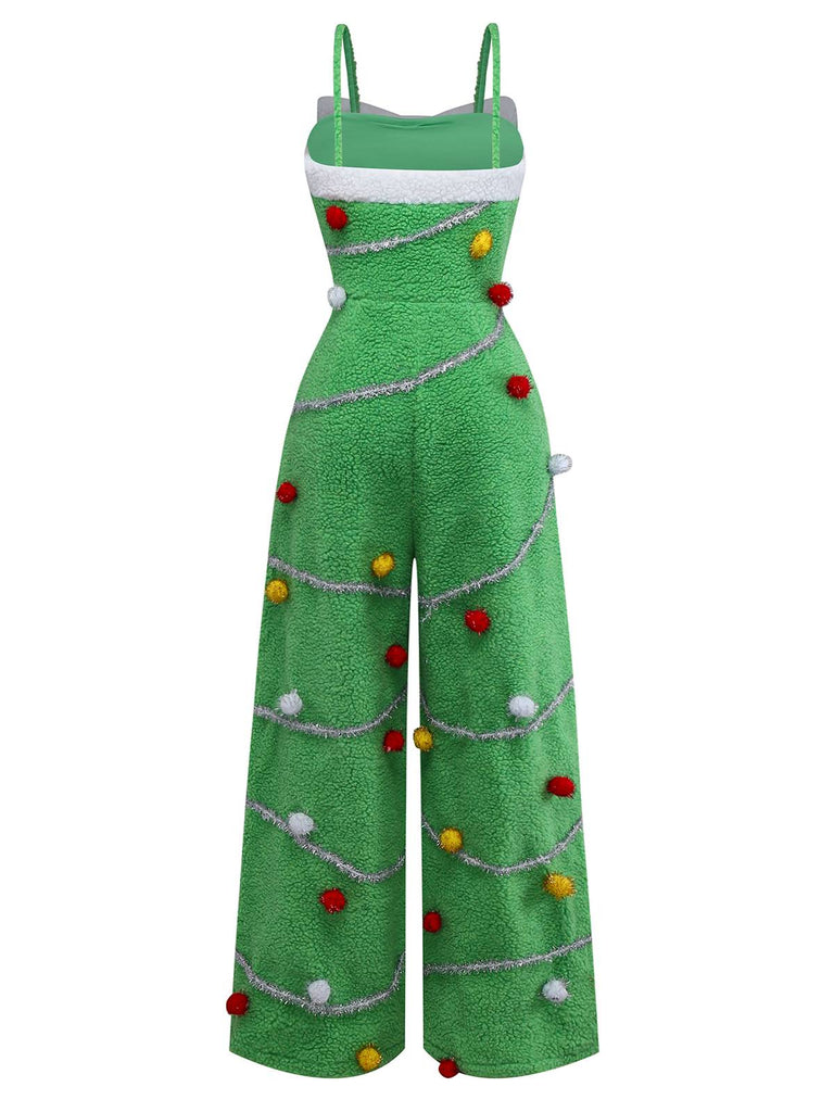 [Prévente] Combinaison verte à pompons style sapin de Noël années 1930