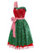 [Pré-vente] Robe de Noël avec nœud papillon et bretelle unique en maille des années 1970