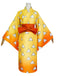 Robe kimono cosplay jaune Agatsuma Zenitsu des années 1970