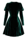 [Pré-vente] Robe victorienne en velours et dentelle verte des années 1960