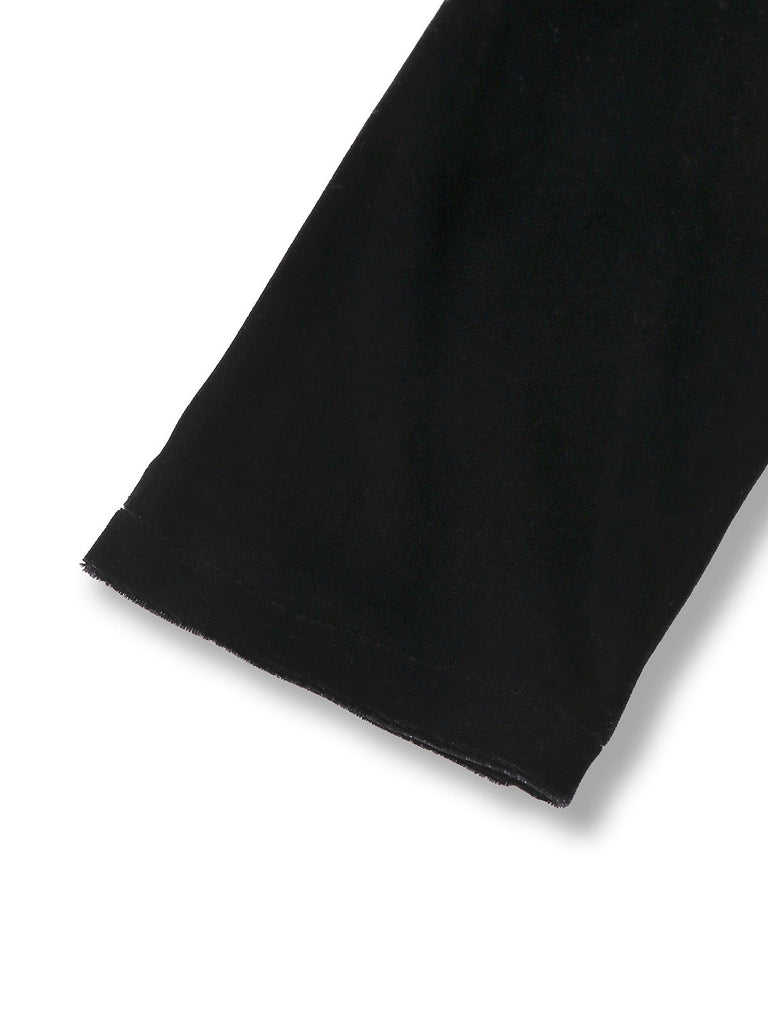 [Prévente] Robe sirène fendue en velours noir à paillettes des années 30