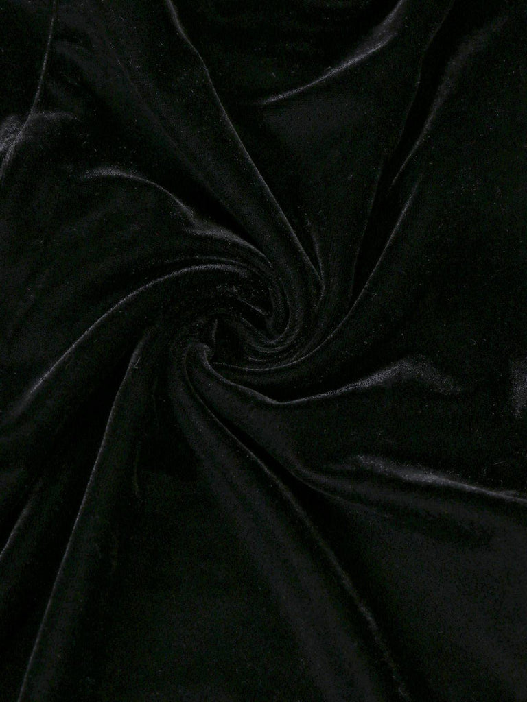 [Prévente] Robe sirène fendue en velours noir à paillettes des années 30