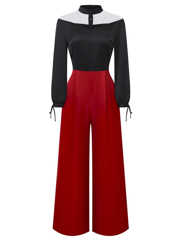 [Prévente] Combinaison noire en résille transparente et perles années 1930