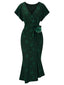 [Pré-vente] Robe sirène verte à pompons Bonhomme en pain d'épice des années 1930