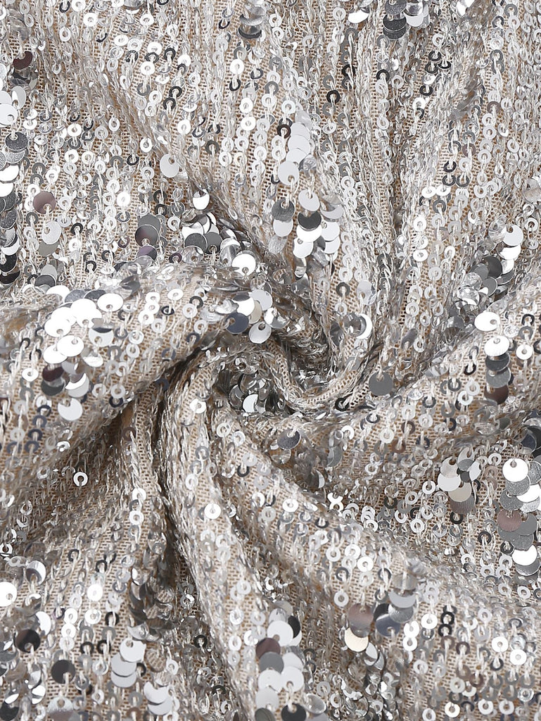 [Prévente] [Grande taille] Robe à paillettes en velours col en V noire des années 50