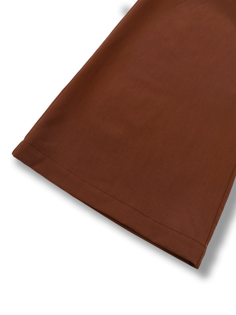 [Pré-vente] Combinaison kaki bloc de couleur col revers et volanté des années 1940