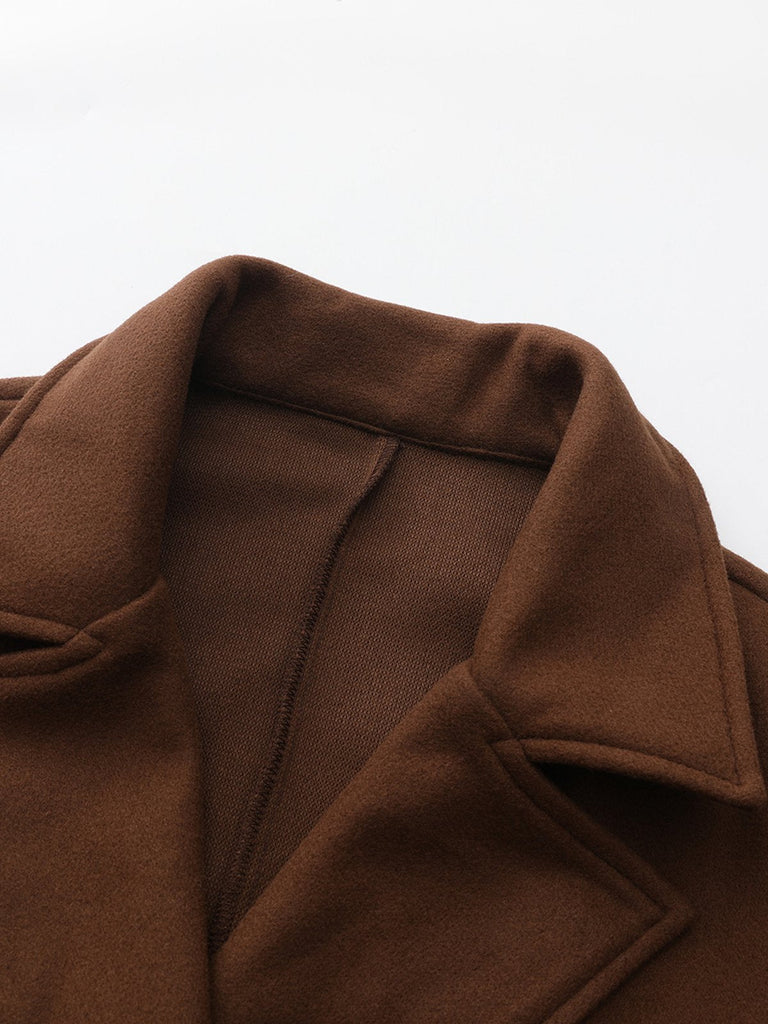Manteau d'exposition vintage Sigma jeune adulte marron à rayures Manteau d'exposition vintage Sigma jeune adulte marron à rayures