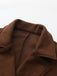 Manteau long marron en fausse laine col cranté des années 1930