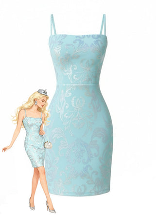 Robe Unie Paillettes Bretelles Épaghetti Dos Nu Années 1920