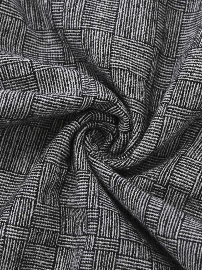 [Prévente] Robe crayon boutonnée à col montant et manches bouffantes des années 1960