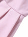 Manteau rose à capuche boutonné en fausse laine années 1950
