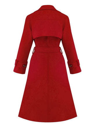 Trench-coat uni à double boutonnage des années 1950