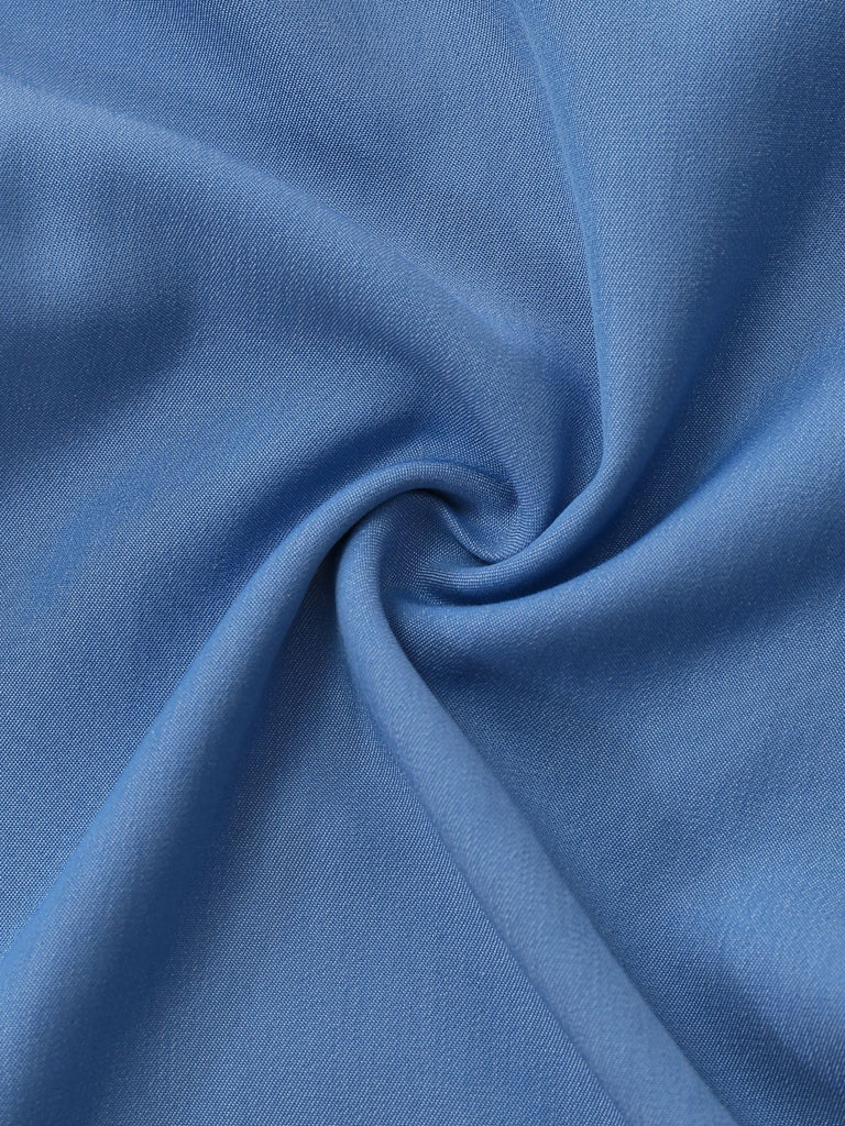 [Prévente] Combinaison en jean bleu broderies florales et nœud papillon années 70